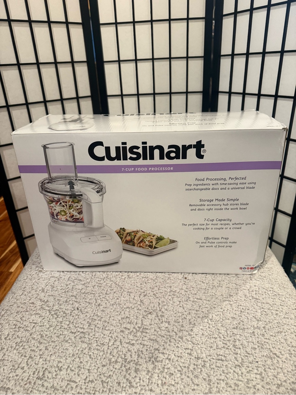 Cuisinart Food Processor - White with Purple Accent